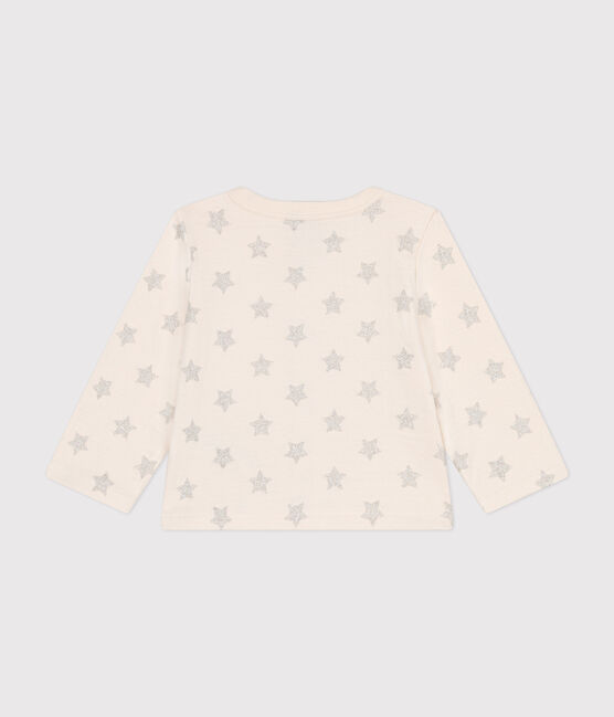 Cárdigan de túbico con estampado de estrellas para bebé beige AVALANCHE/ ARGENT
