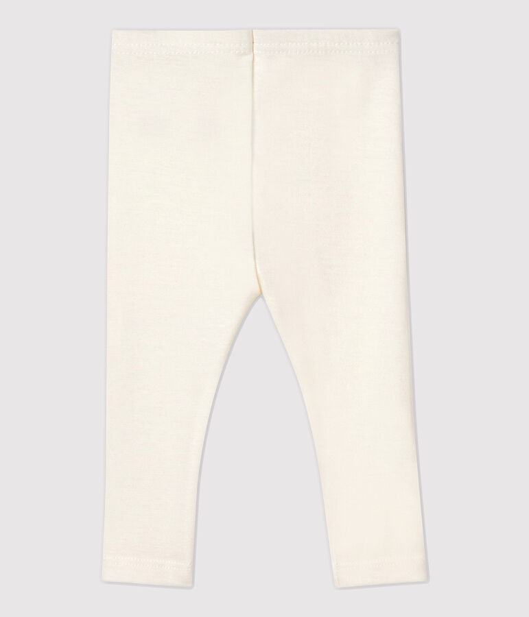 Pantal&oacute;n de lana y algod&oacute;n para beb&eacute; blanco