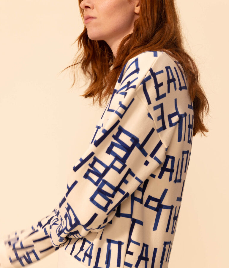 Sudadera de felpa para mujer crudo/multicolor