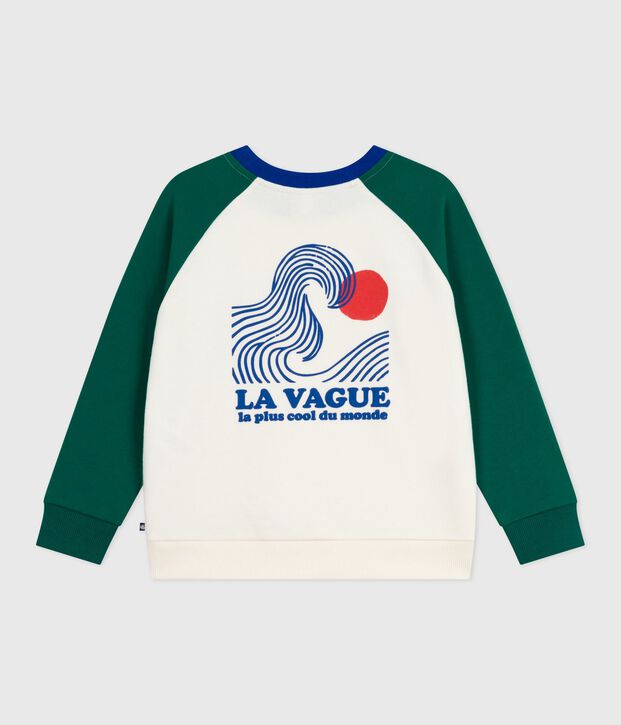 Sudadera infantil de algod&oacute;n con estampado crudo/multicolor
