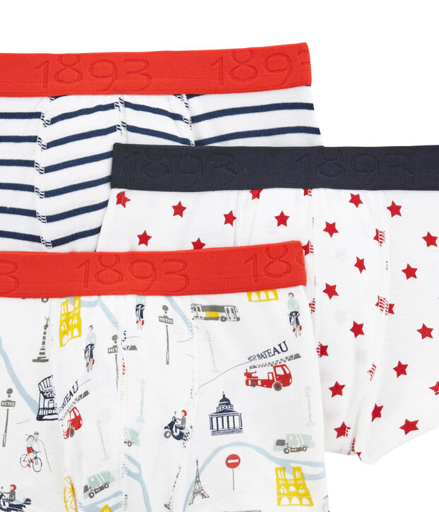 Tr&iacute;o de b&oacute;xers para ni&ntilde;o multicolor