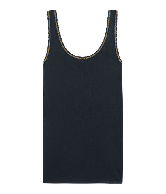 Camiseta de tirantes para mujer de punto 2x2 azul SMOKING