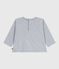 Camiseta de algodón de manga larga con estampado de ballena para bebé gris FUMEE CHINE