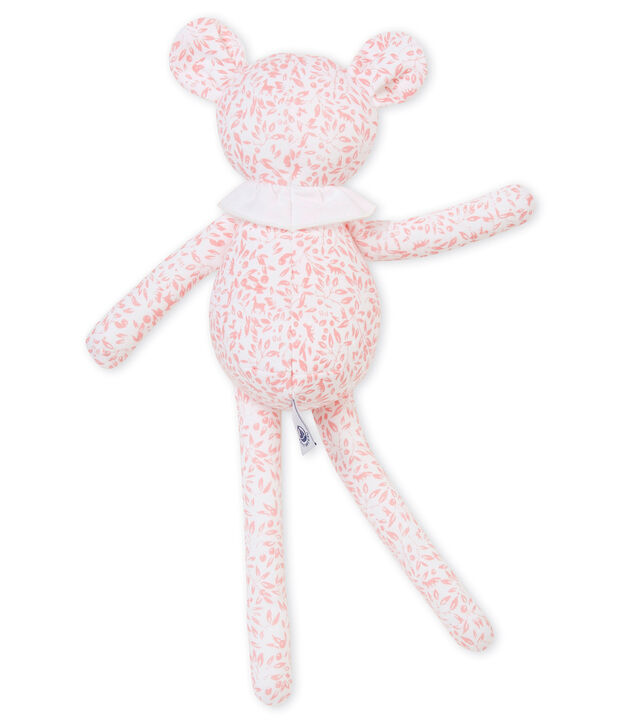 Doudou borreguito en jersey estampado blanco/rosa