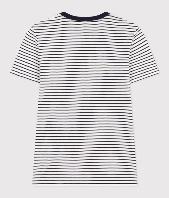 Camiseta La Icónica de algodón a rayas para mujer blanco MARSHMALLOW/azul SMOKING