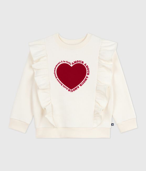 Sudadera infantil de algodón con estampado crudo MILK