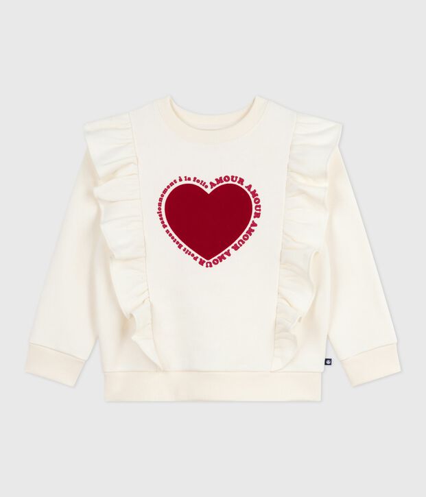 Sudadera infantil de algod&oacute;n con estampado MILK