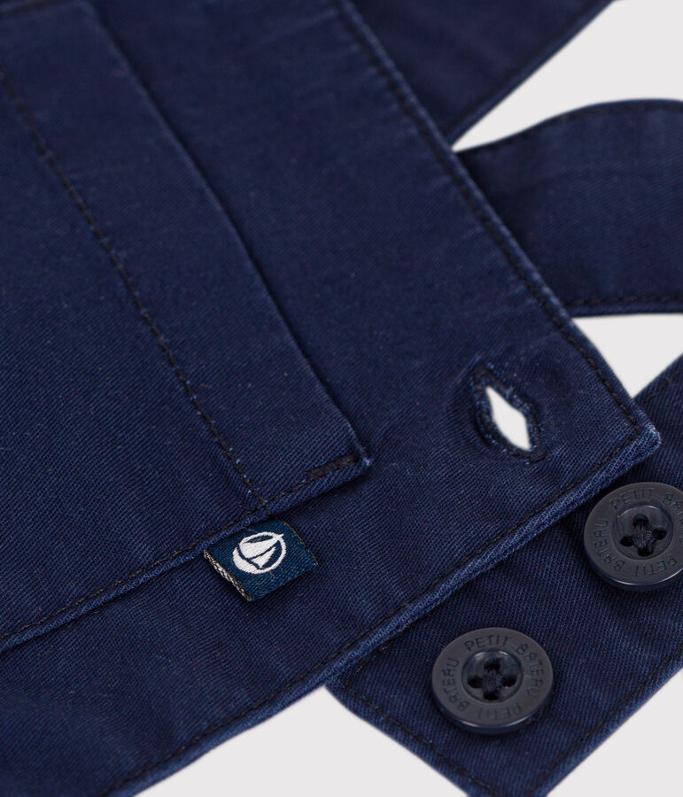 Peto corto de sarga para beb&eacute; azul