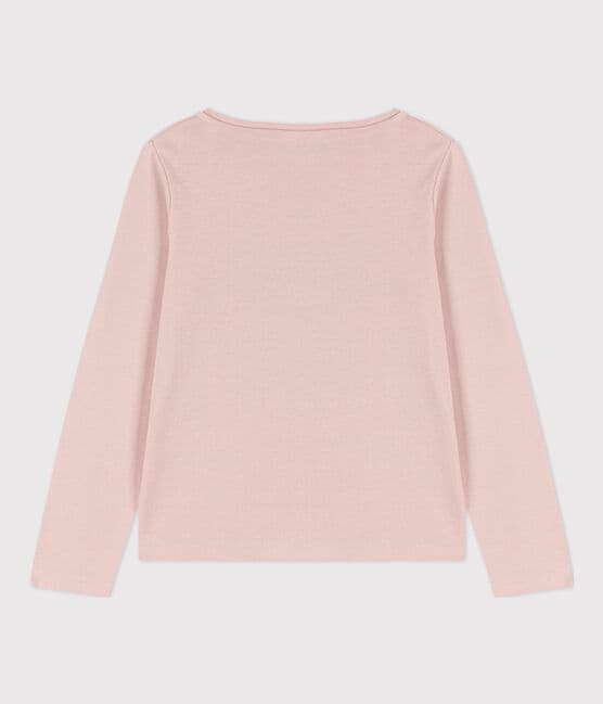 Camiseta de algodón de manga larga de niña/niño rosa SALINE