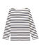 Camiseta marinera infantil unisex beige COQUILLE/azul SMOKING