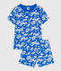 Pijama corto infantil de algodón con estampado