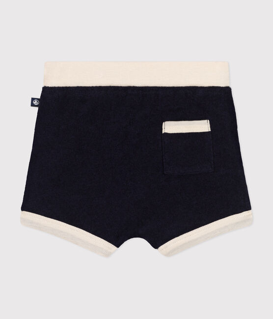 Pantalón corto de rizo de bebé azul SMOKING