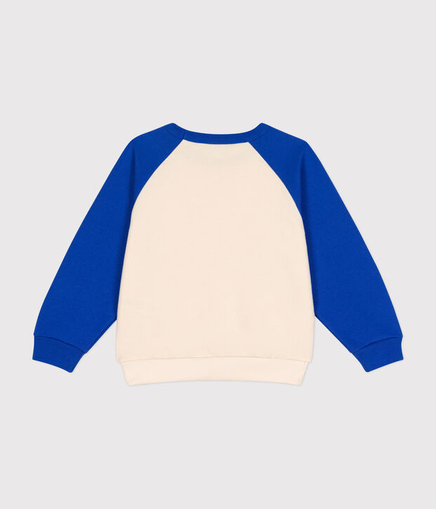 Sudadera de felpa para ni&ntilde;o crudo/azul