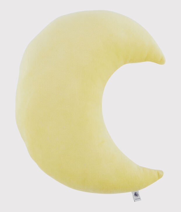 Coj&iacute;n de luna de terciopelo amarillo
