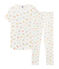 Pijama de punto para niña blanco MARSHMALLOW/blanco MULTICO