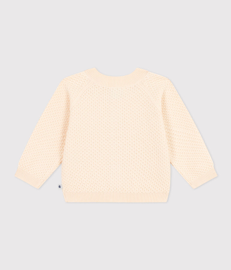 C&aacute;rdigan de punto de algod&oacute;n para beb&eacute; crudo