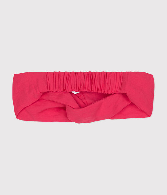 Diadema de tela lisa para bebé rosa GLOSS