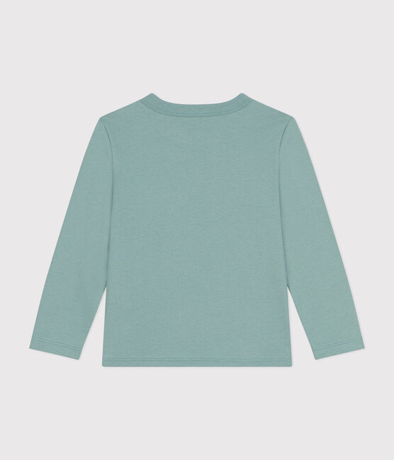 Camiseta de manga larga de punto fino para niño verde PAUL