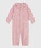 Mono saco de algodón con cuello estampado para bebé rosa JOLI/blanco MULTICO