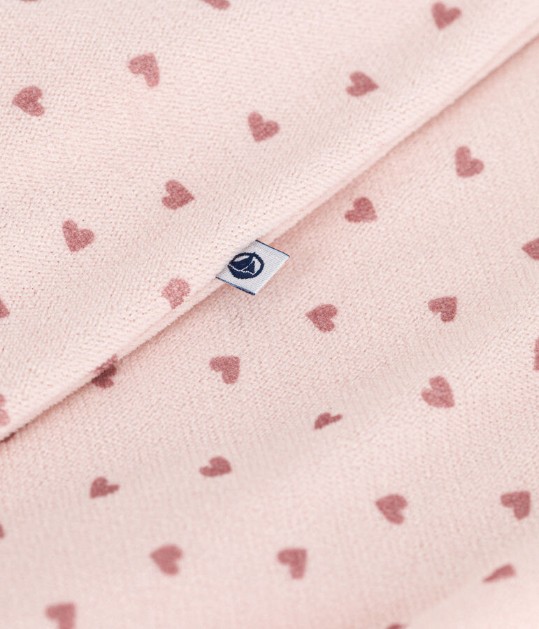 Bodyjama de terciopelo con estampado de peque&ntilde;os corazones para beb&eacute; rosa SALINE/ ROSEWOOD