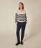 Jersey de lana de algodón para mujer blanco AVALANCHE/azul SMOKING