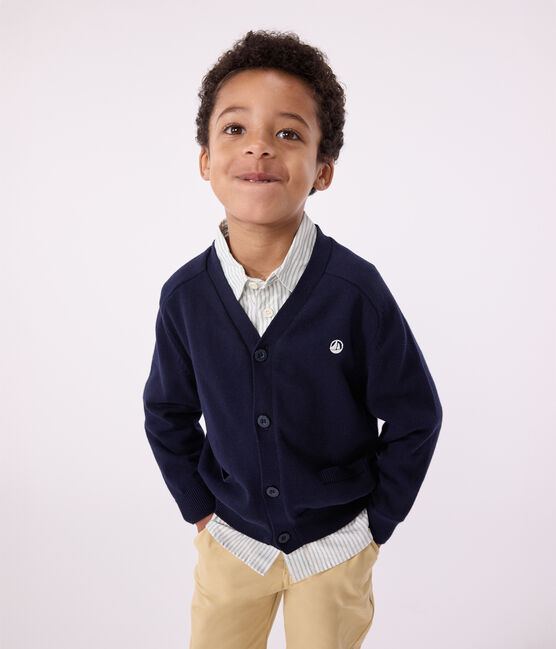 Cárdigan de algodón para niño azul SMOKING