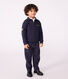 Sudadera infantil lisa tipo polo de algodón