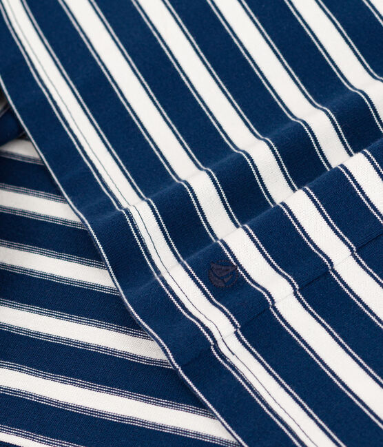 Marinera de algodón con botones para mujer azul MEDIEVAL/blanco MARSHMALLOW