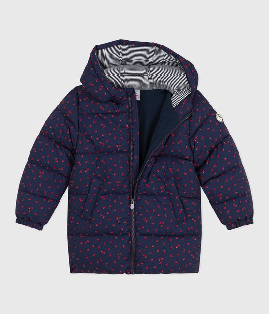 Plumífero infantil largo y estampado azul SOIR/ MULTICO