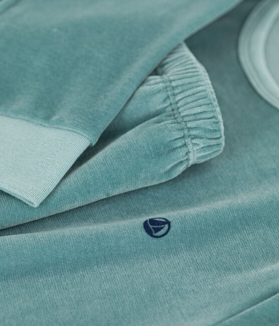 Pijama de terciopelo para niño/a verde BRUT
