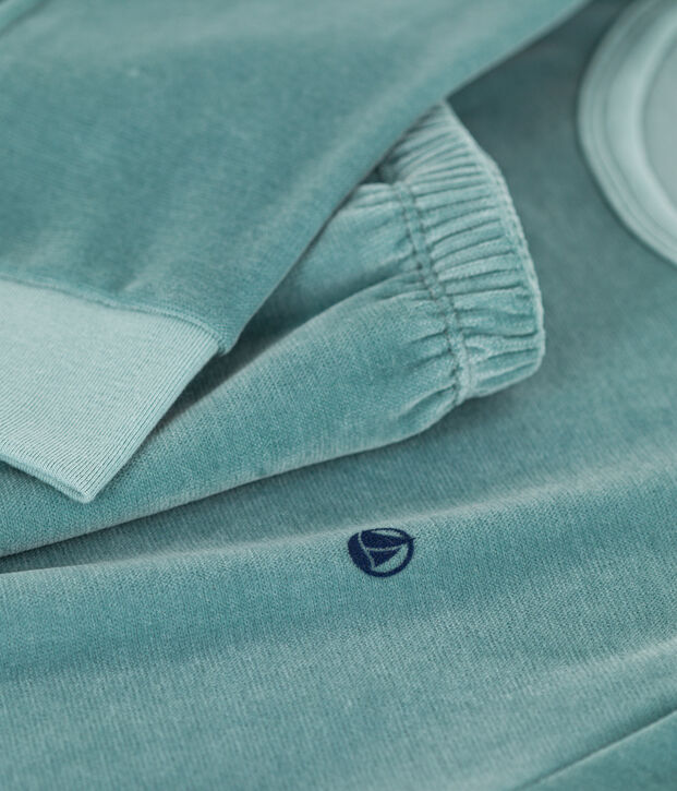 Pijama de terciopelo para ni&ntilde;o/a verde