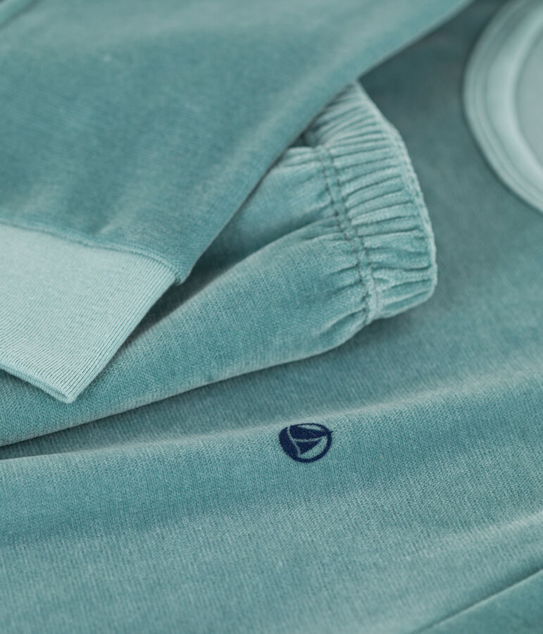 Pijama de terciopelo para ni&ntilde;o/a verde BRUT