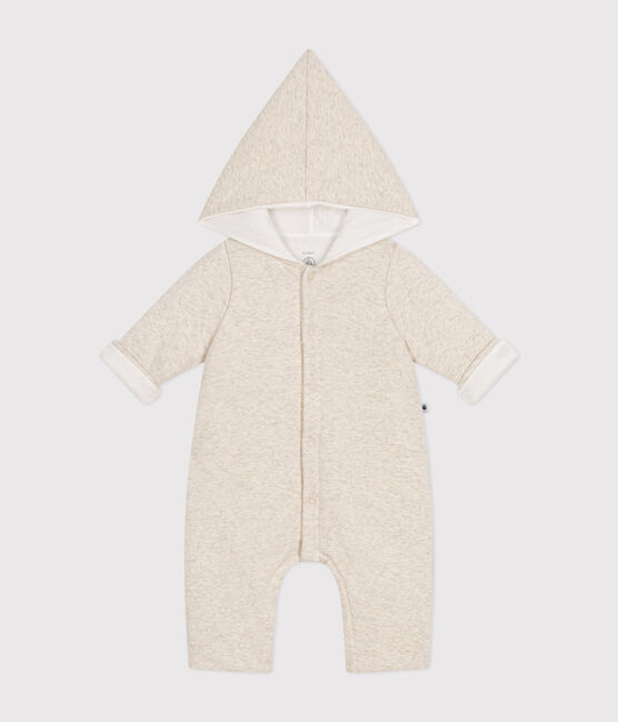 Mono largo acolchado con capucha de algodón para bebé beige MONTELIMAR CHINE