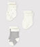 Tres calcetines de bebé de jersey variante 1