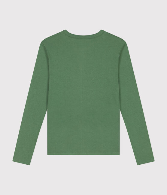 Camiseta L'ICONIQUE de algodón con cuello redondo para mujer verde PALMERAIE