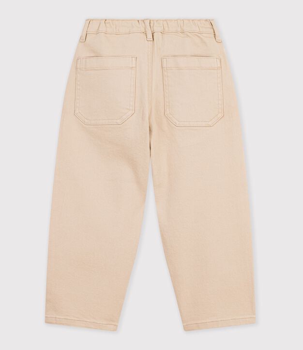 Pantal&oacute;n denim infantil con 5 bolsillos beige