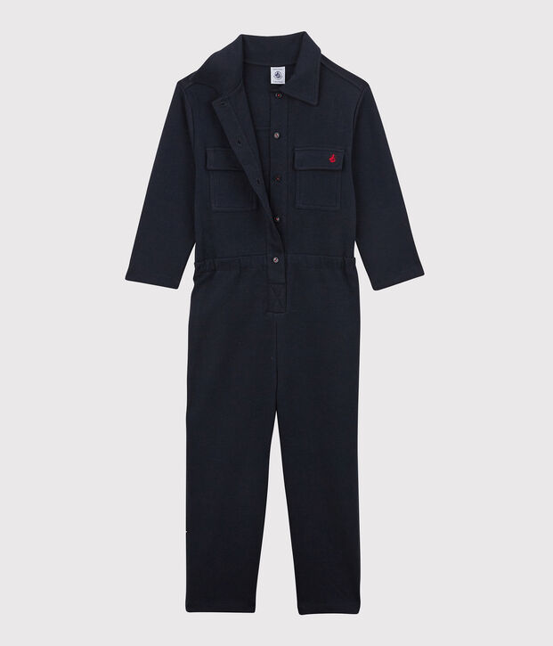 Mono de algod&oacute;n estampado para ni&ntilde;a azul