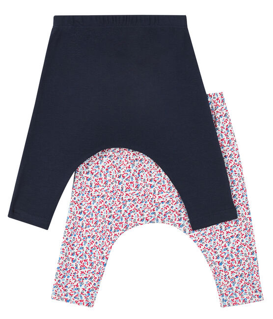Lote sorpresa de 2 leggings para bebé niña variante 1