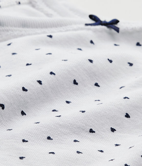Body de nacimiento de manga corta estampado para bebé niña blanco ECUME/azul MEDIEVAL