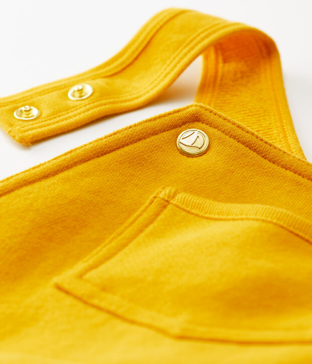 Peto de mulet&oacute;n de beb&eacute;. amarillo