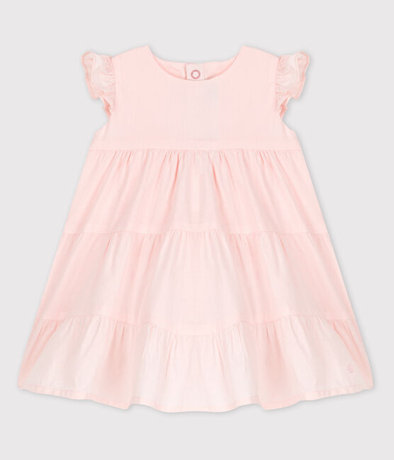 Vestido sin mangas de bebé de popelina rosa FLEUR