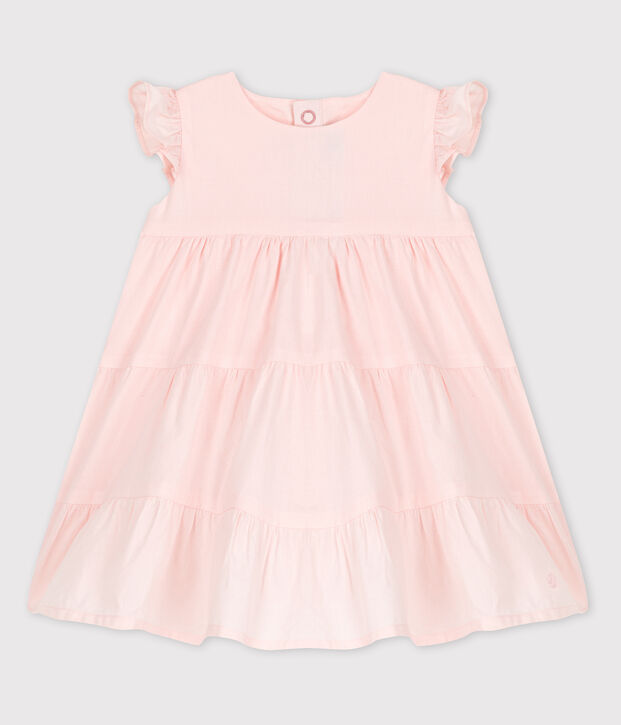 Vestido sin mangas de beb&eacute; de popelina FLEUR