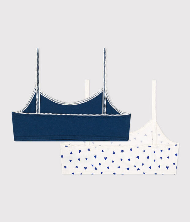 Juego de 2 tops de algod&oacute;n y elastano con coraz&oacute;n para ni&ntilde;a multicolor