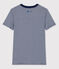 Camiseta L'ICONIQUE Water Family x Petit Bateau azul MEDIEVAL/blanco MARSHMALLOW