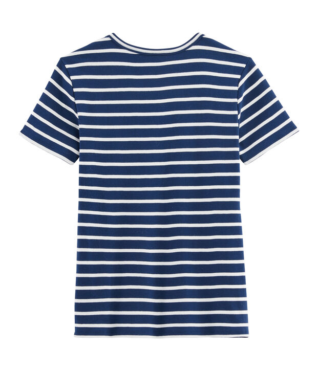 Camiseta ic&oacute;nica para mujer azul/blanco