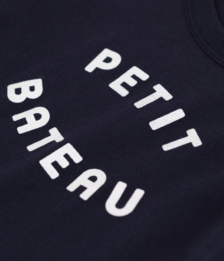 Camiseta de jersey ligero para ni&ntilde;o azul/blanco