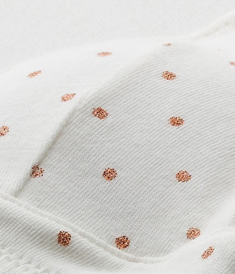 Sujetador con lunares blanco LAIT/marron CUIVRE