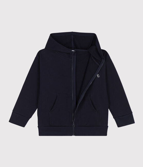 Sudadera con capucha y cremallera para niño azul SMOKING