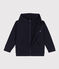 Sudadera con capucha y cremallera para niño azul SMOKING