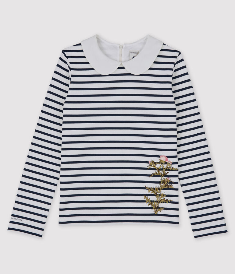 Marinera de mujer Petit Bateau x Deyrolle blanco MARSHMALLOW/azul SMOKING